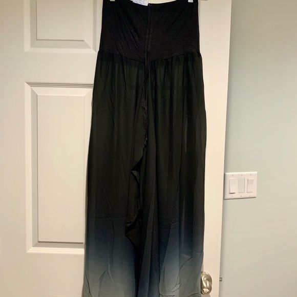 NEW Black and Grey Ombre Chiffon Bandeau Cover-Up - Picture 3 of 3